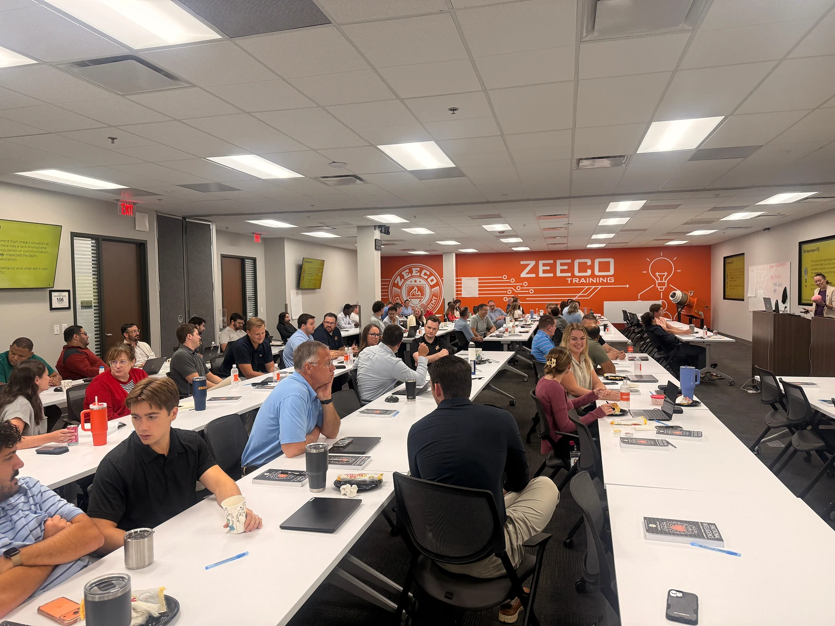 Zeeco corporate training room filled with attendees
